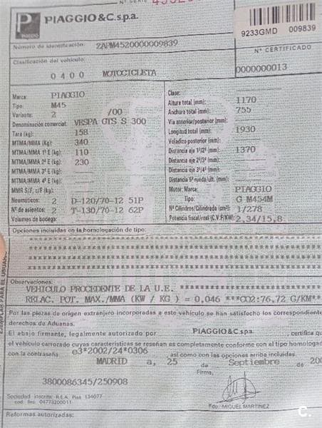 Vespa GTS 300 ie Super 2900 € 2011 Madrid - 8
