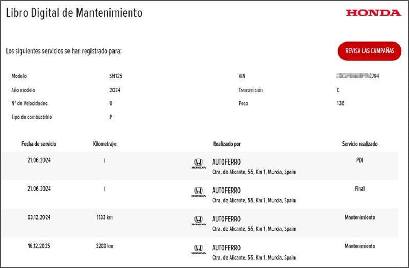 Honda SH125i – Vista 4
