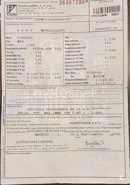 Vespa GTV 250 ie – Vista 13