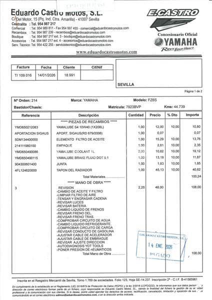Yamaha FZS 600 Fazer 2200 € 2002 Sevilla - 12