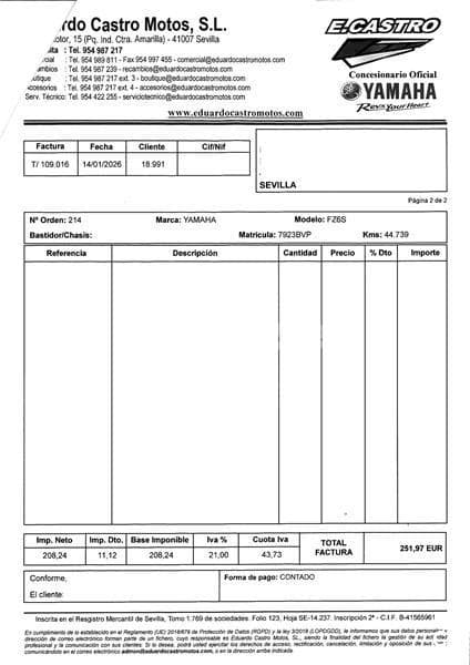 Yamaha FZS 600 Fazer 2200 € 2002 Sevilla - 13