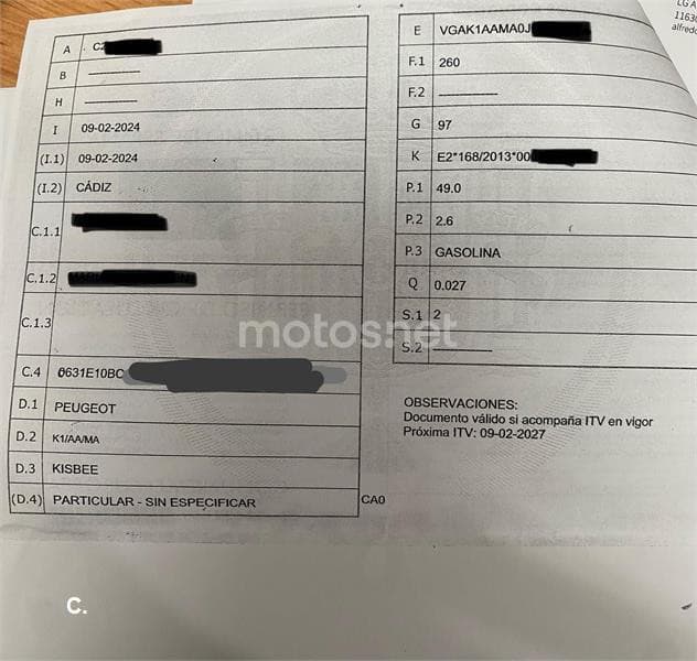 Peugeot KISBEE 50 1950 € 2024 Cádiz - 4