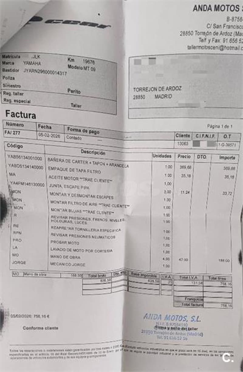 Yamaha MT 09 ABS 6600 € 2016 Madrid - 8